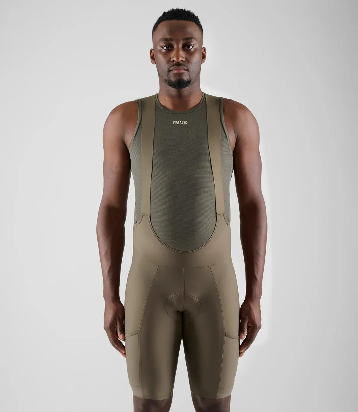 Odyssey Training Bib Shorts - Military Green - Image 3