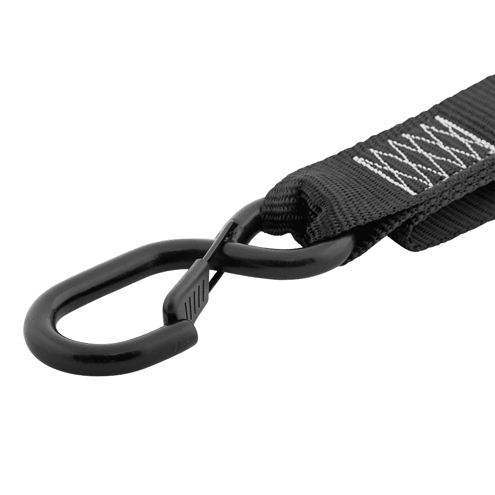 DE LUXE Soft Hook Tie Downs LOGO black (2pcs) - Image 3