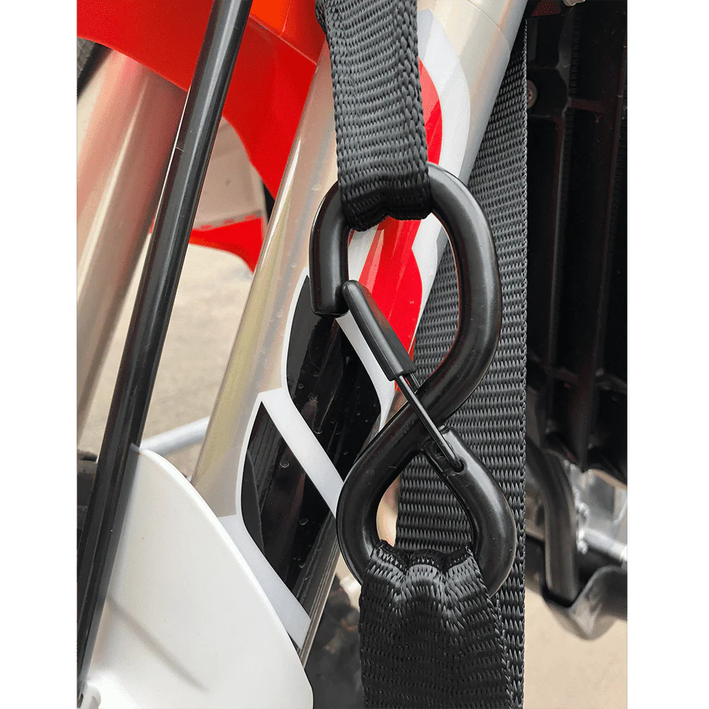 DE LUXE Soft Hook Tie Downs LOGO black (2pcs) - Image 5