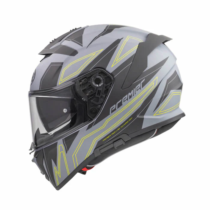 Integralhelm Devil EL Y Grey BM - grau-schwarz-gelb - Image 2