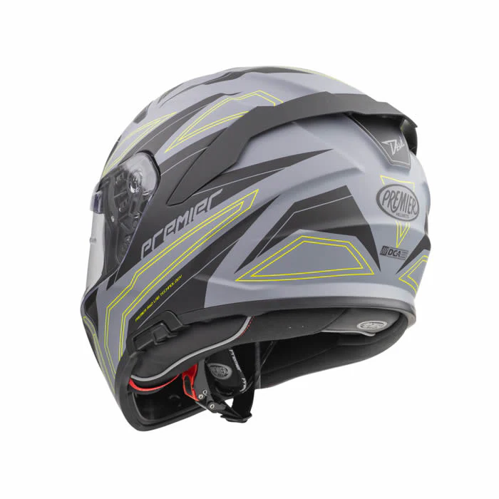 Integralhelm Devil EL Y Grey BM - grau-schwarz-gelb - Image 4