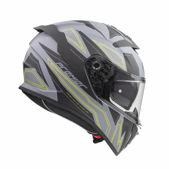Integralhelm Devil EL Y Grey BM - grau-schwarz-gelb - Image 5