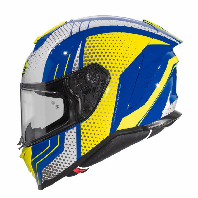 Integralhelm Hyper BP 12 - blau-gelb-weiss - Image 4