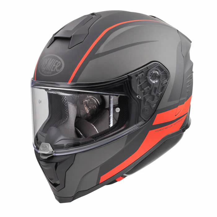 Integralhelm Hyper DE 17 BM - grau-schwarz-rot
