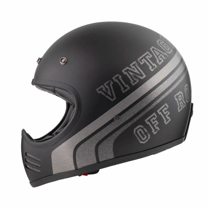 Integralhelm Vintage MX BTR 9BM - grau matt - Image 2