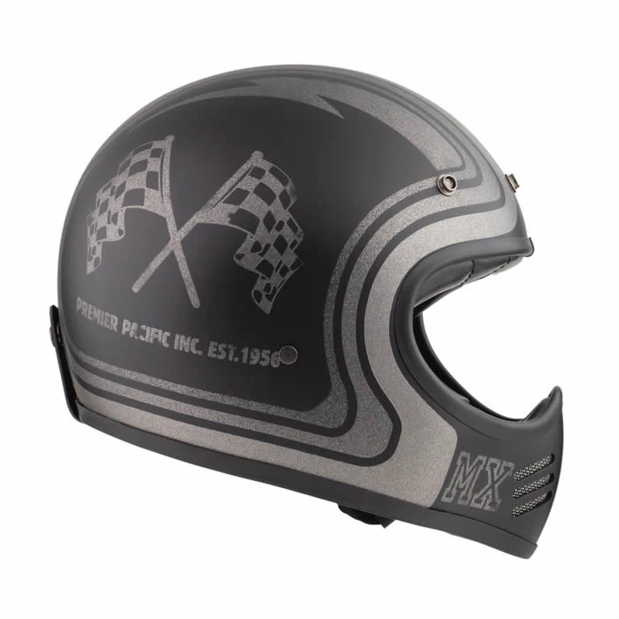 Integralhelm Vintage MX BTR 9BM - grau matt - Image 3