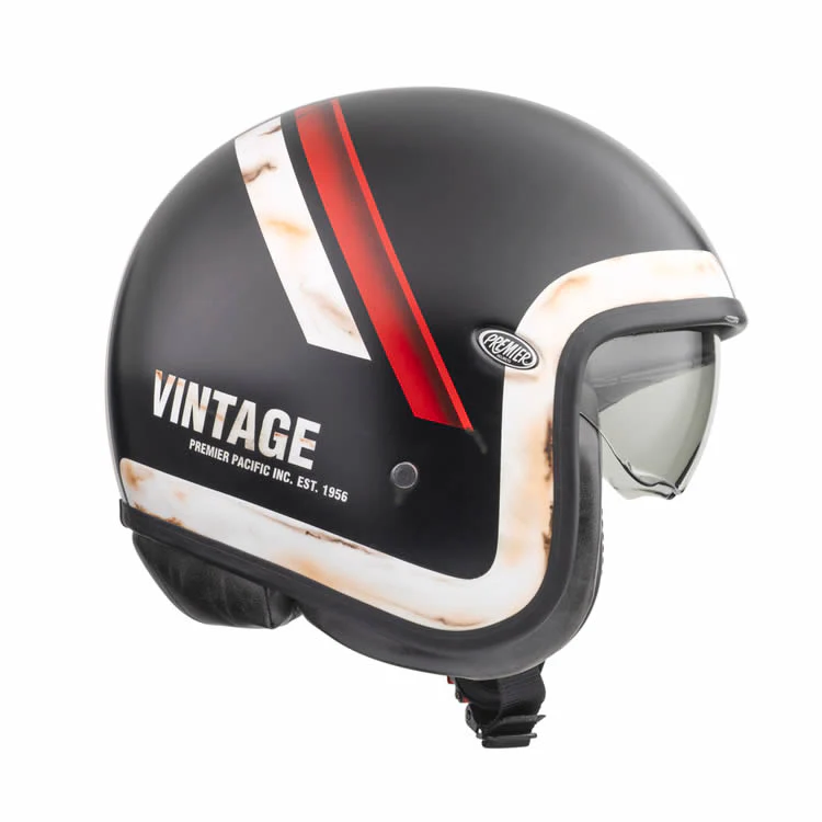 Jethelm Vintage DO 92 BM O.S. - schwarz-beige-rot - Image 2