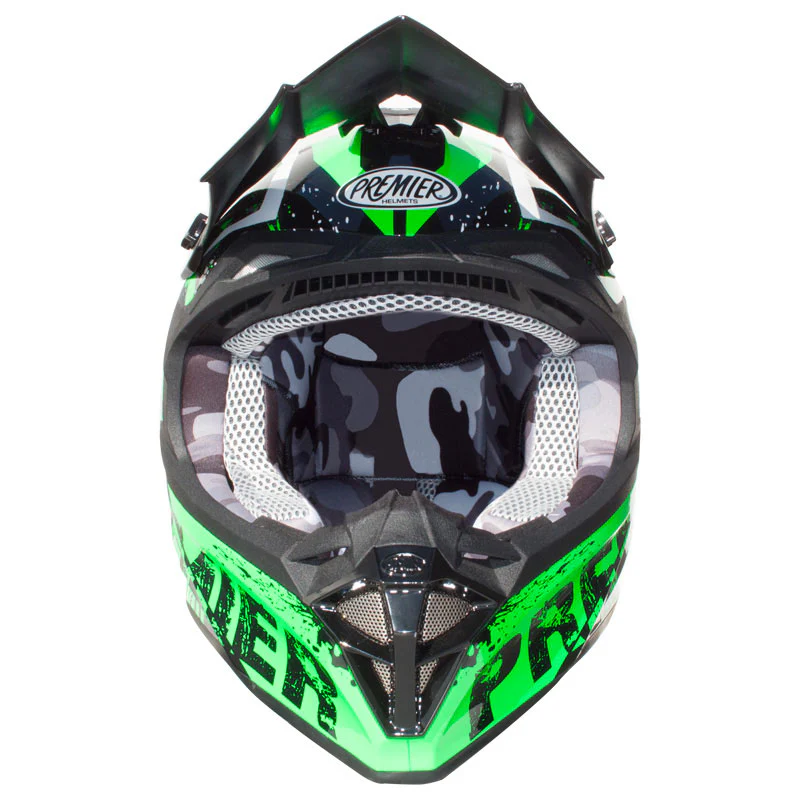Motocrosshelm Exige ZX7 - grün-schwarz-weiss - Image 3