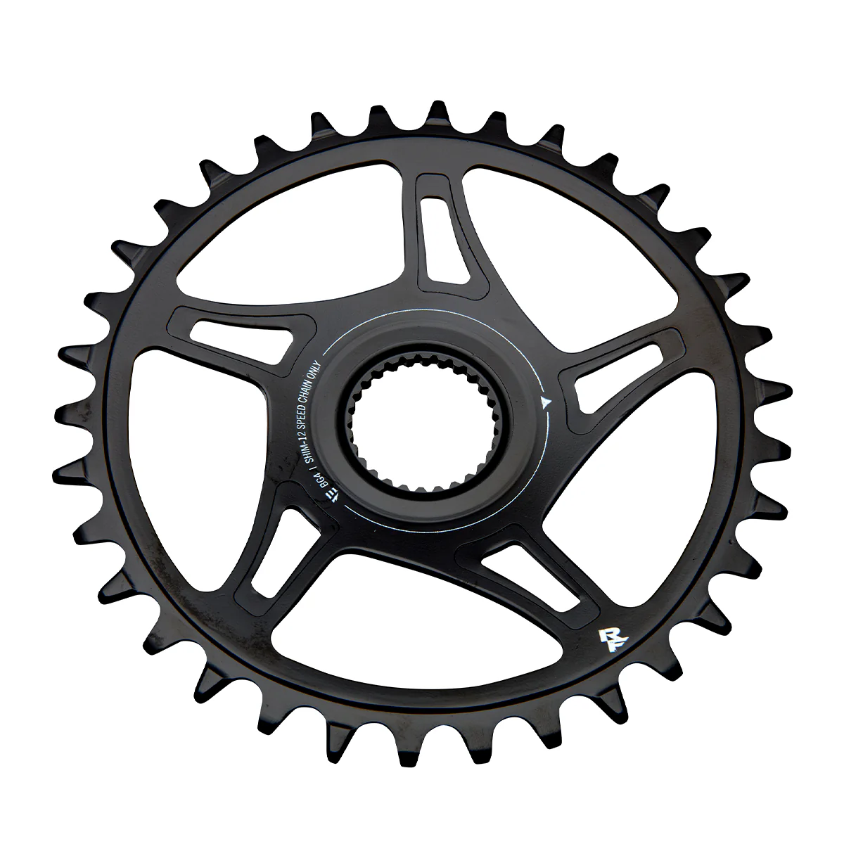 Kettenblatt DM Bosch 52 mm Kettenlinie - Stahl 12-fach Shimano 34 Zähne - Schwarz