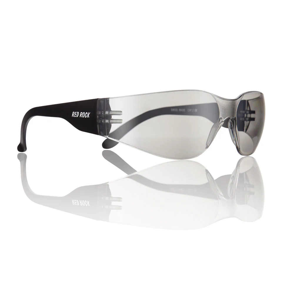 Brille schwarz - Gläser silber verspiegelt