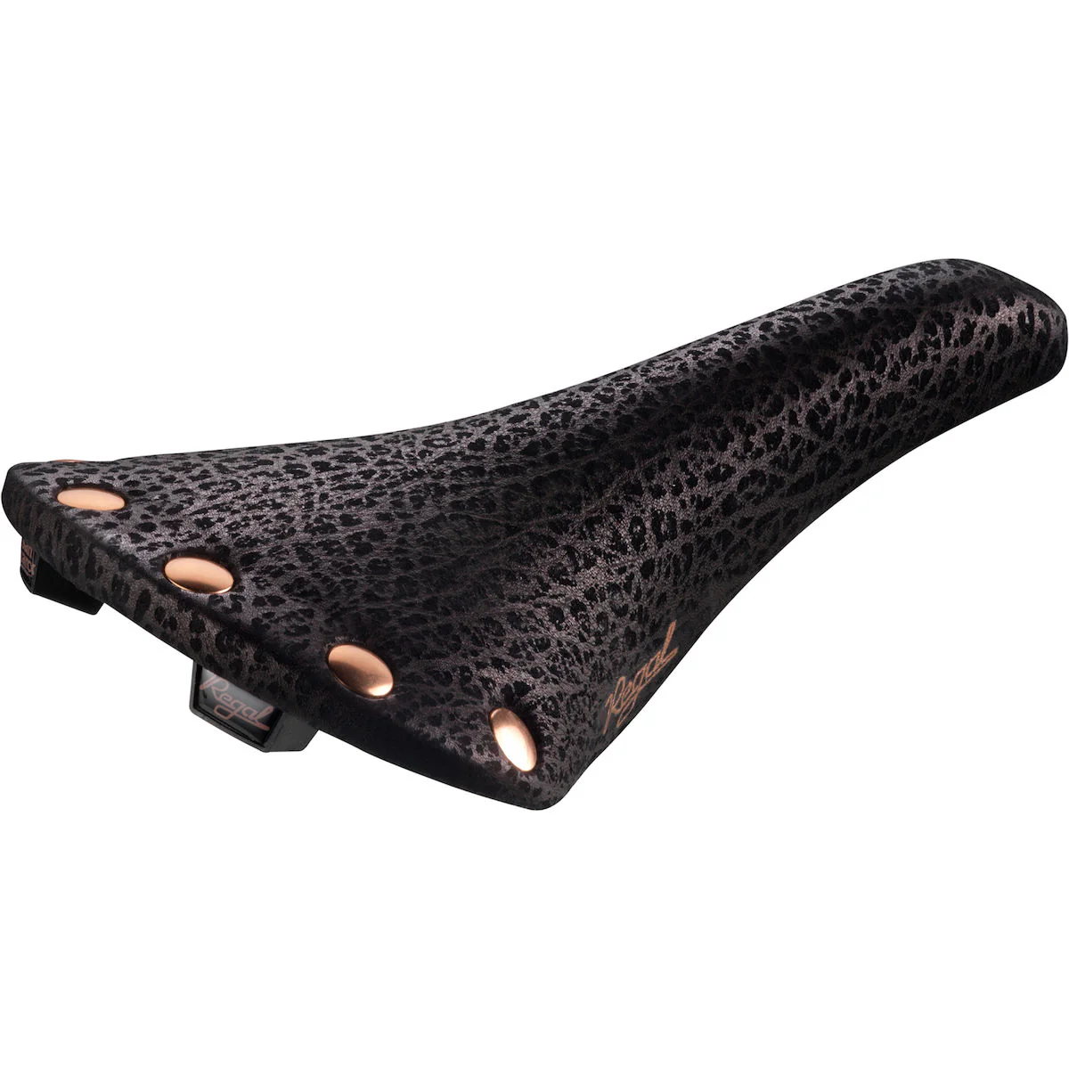 Regal Rennrad Sattel - black printed leather - Image 2