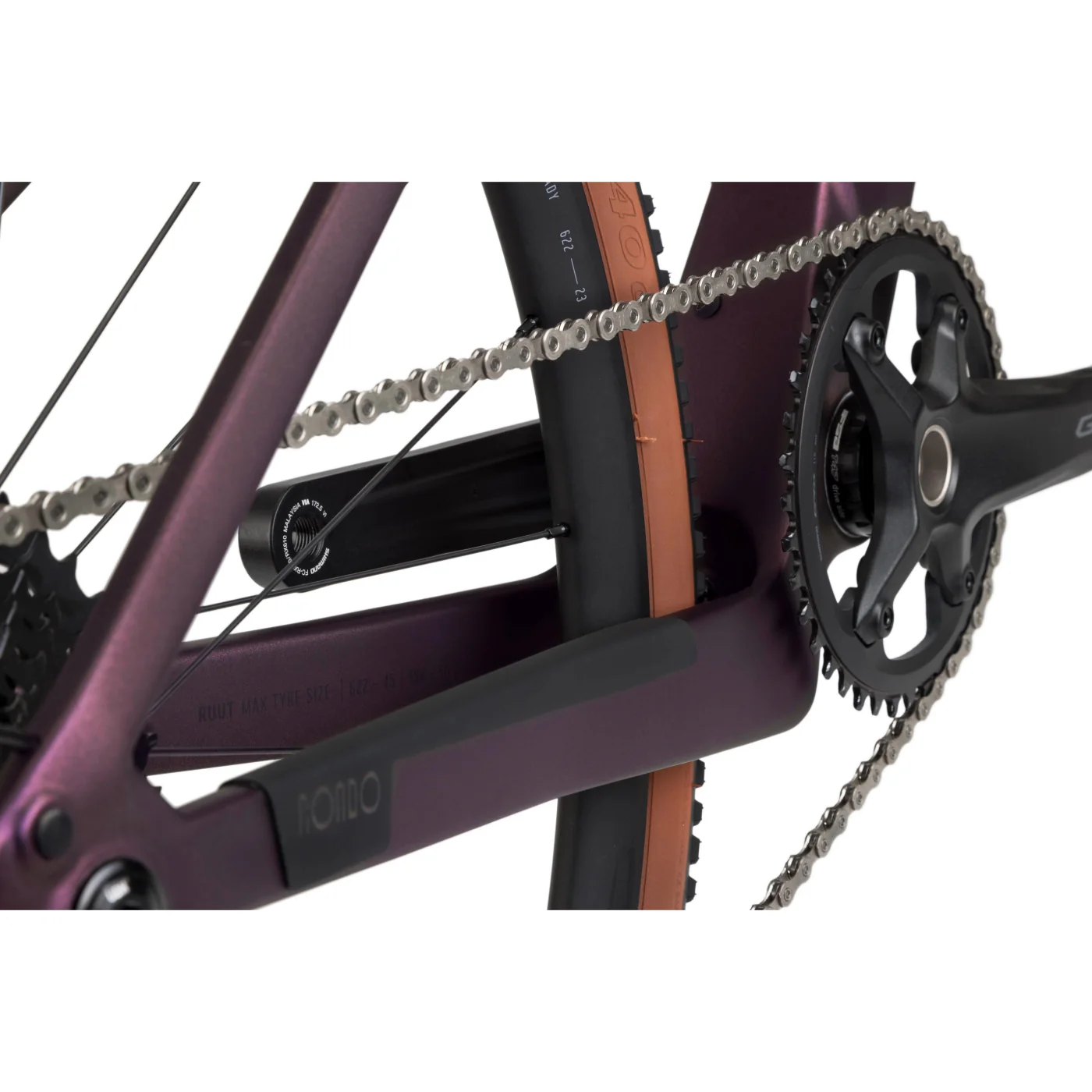 Ruut CF2 G2 Gravel Plus Bike - Aubergine/Silver - Image 8