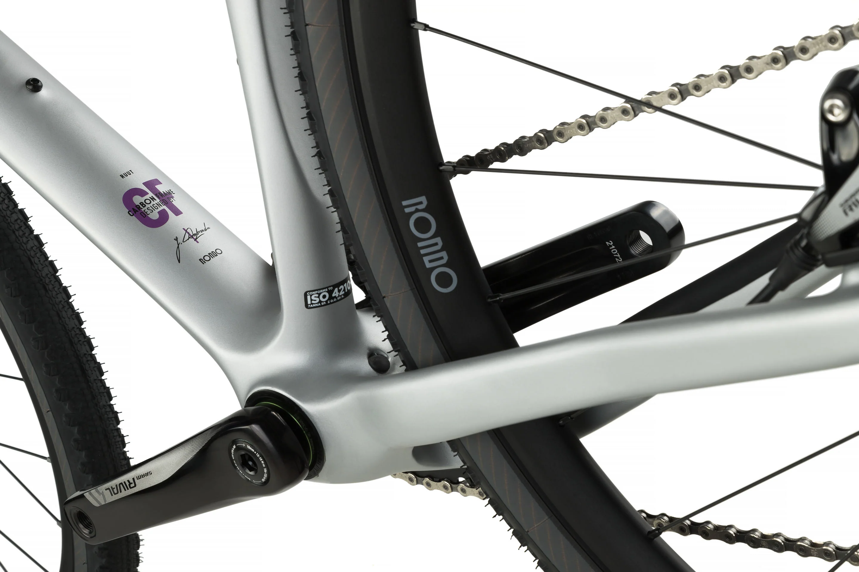 Ruut CF2 Gravelbike - Silver/Purple - Image 10