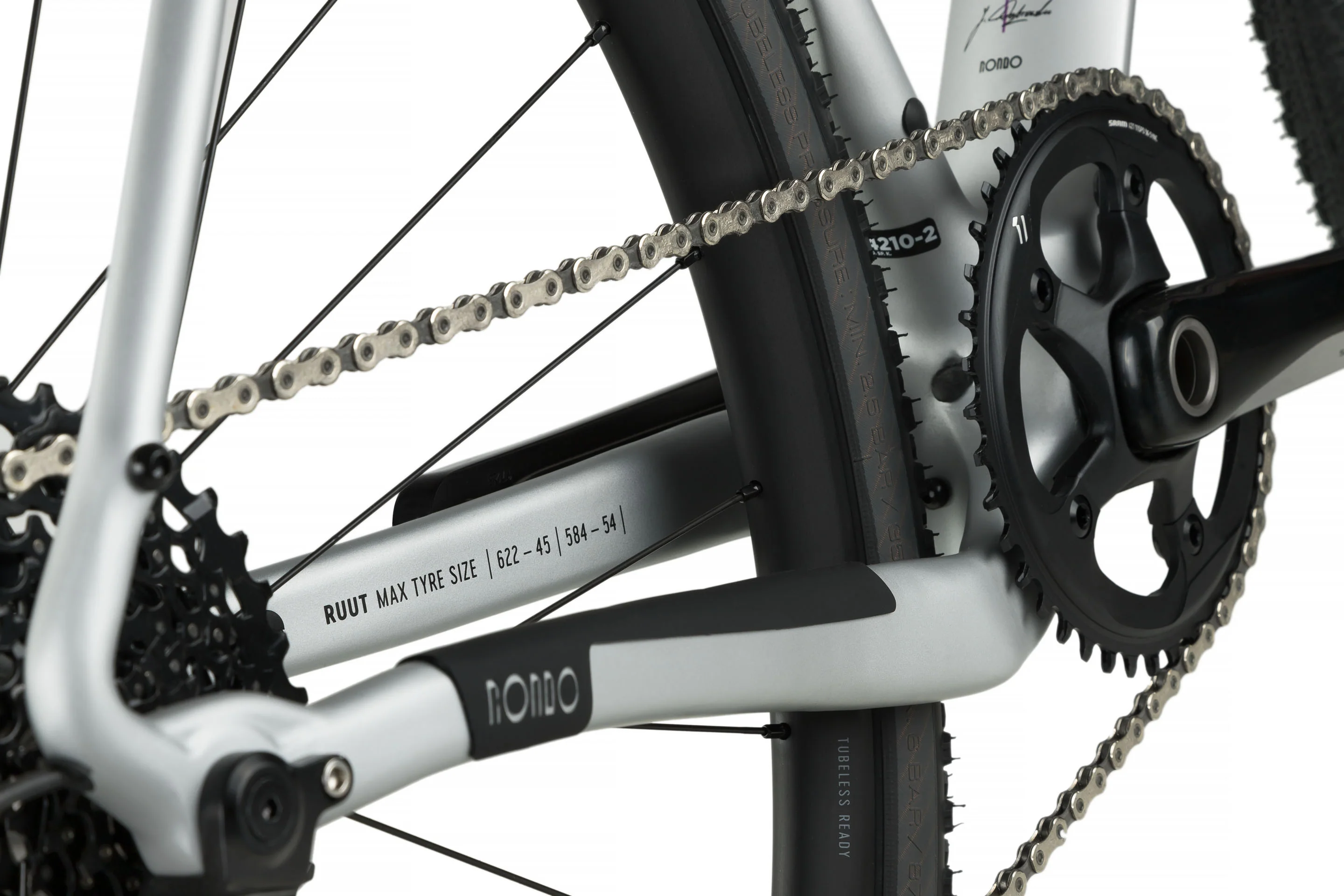 Ruut CF2 Gravelbike - Silver/Purple - Image 8