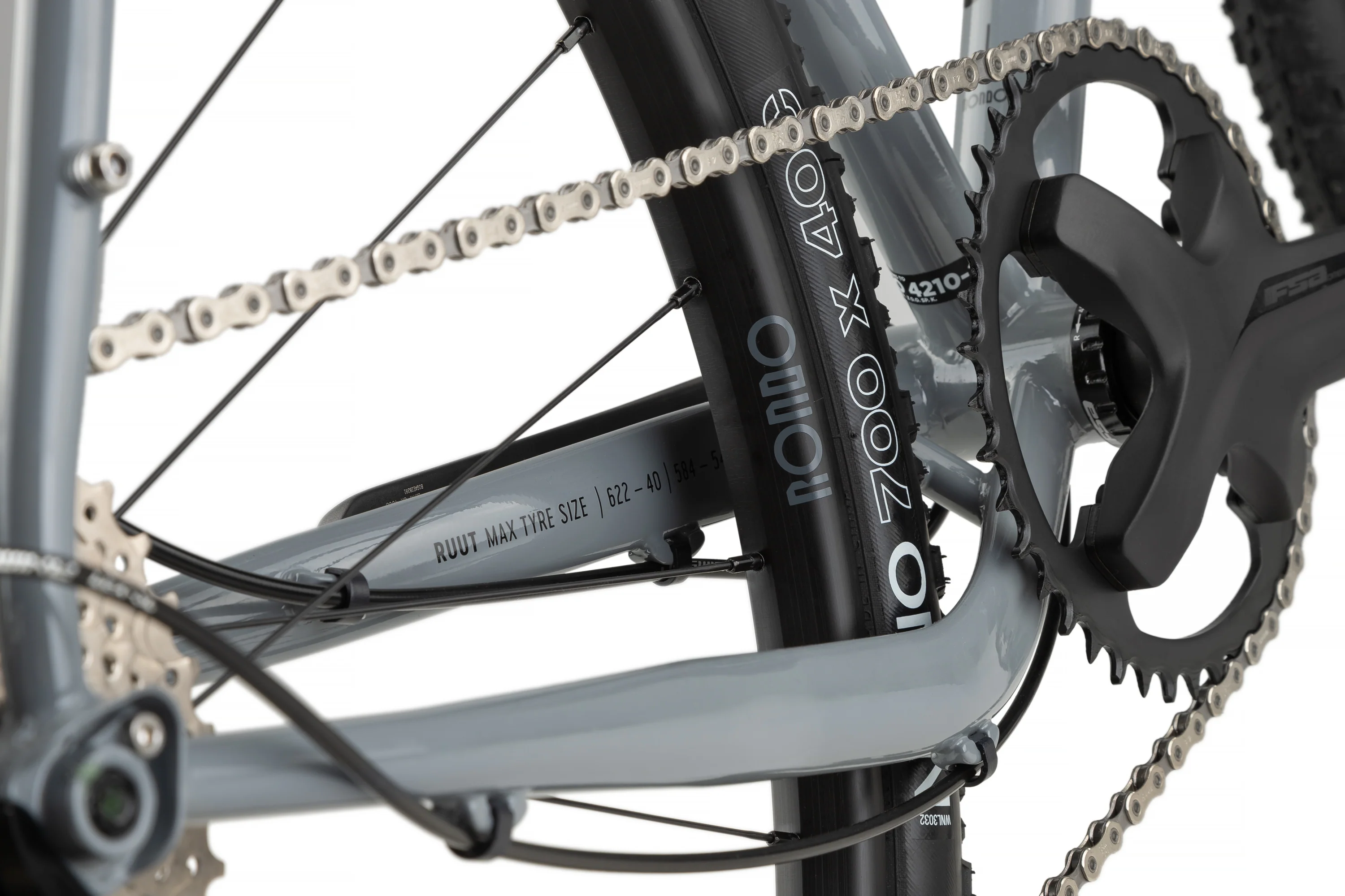 Ruut ST2 Gravel Plus Bike - Grey/Black - Image 8