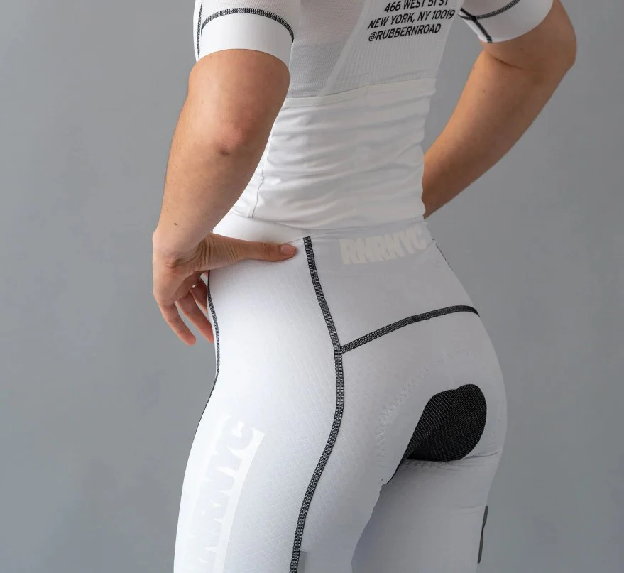 Women's RNRNYC™ IMPACT Bib Shorts - White - Image 4