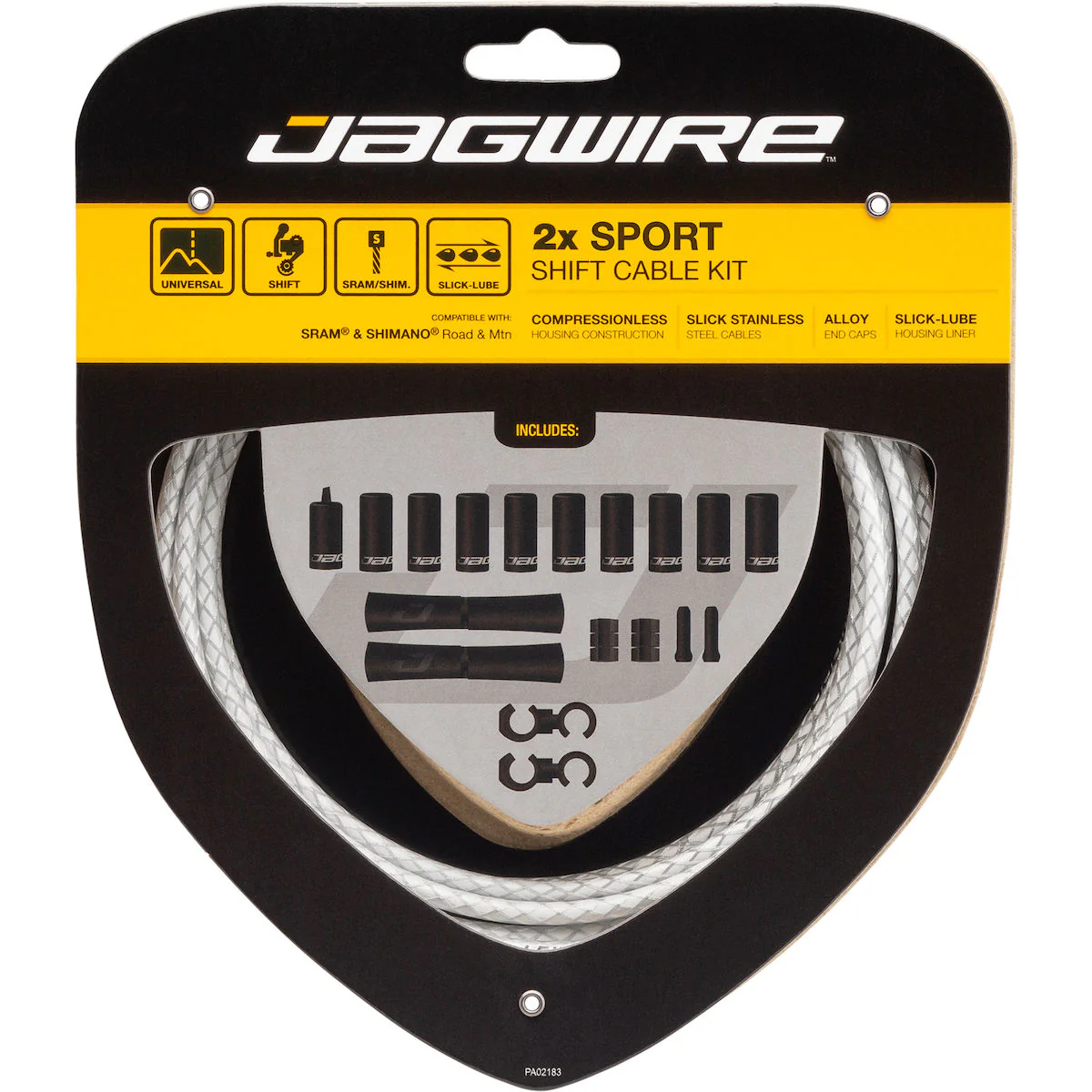 Schaltzugset Road & Mountain Sport 2x - weiß geflochten