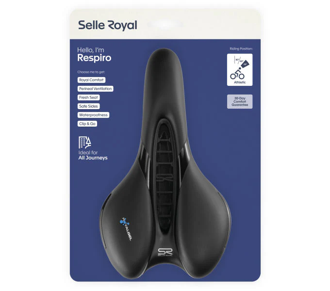 Respiro Athletic Fahrradsattel, 163 mm - schwarz - Image 2