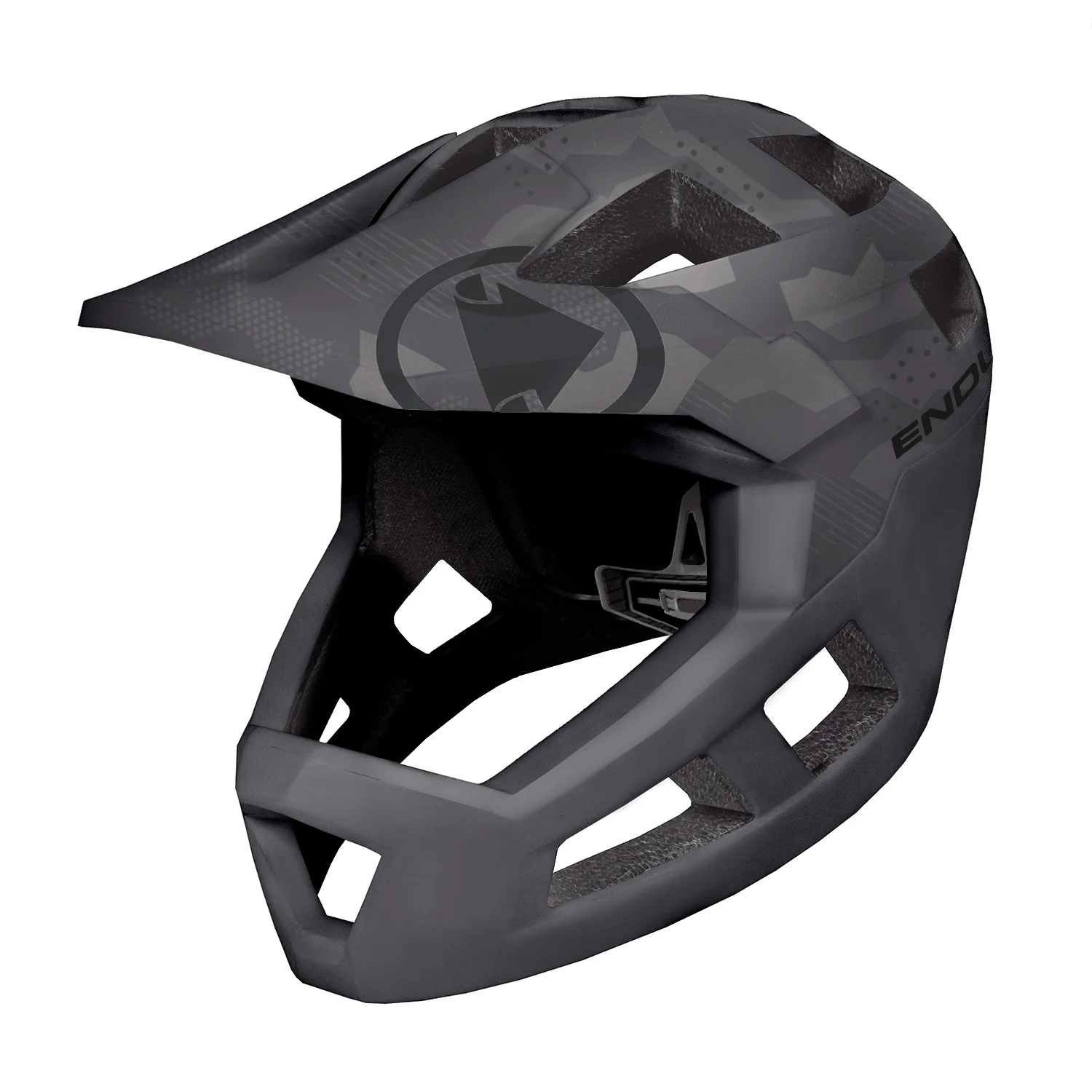 SingleTrack Vollvisierhelm Kinder/Jugend - Camouflage-Grau