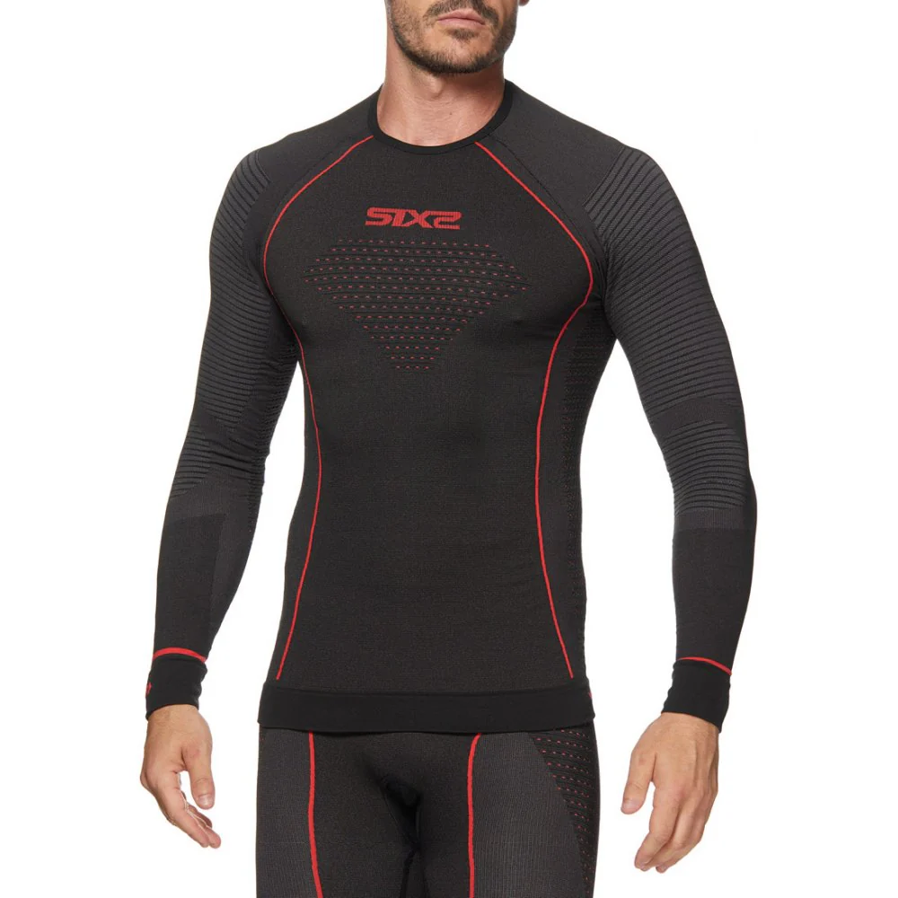 Funktionsshirt-langarm Blazefit TS2W schwarz-rot - Image 3