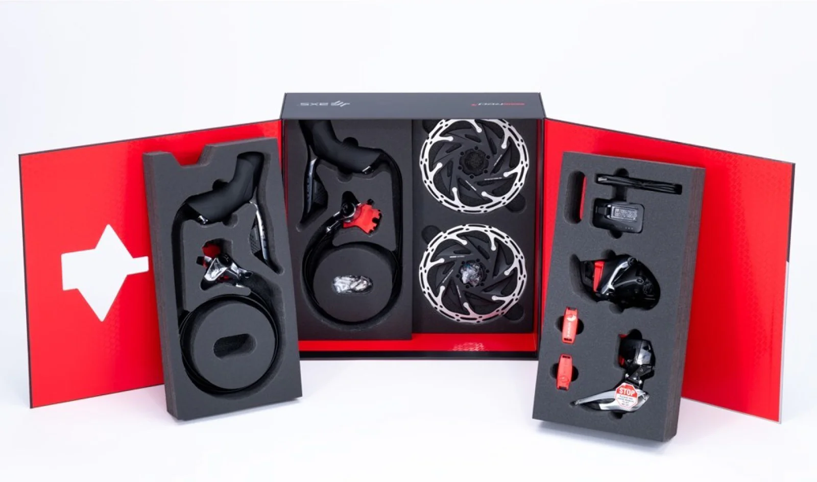Kit RED eTap AXS 2-fach, ohne Kurbel, hydr., 6-Bolt flat mount, 2-Piece inkl. 160mm Bremscheiben - Image 2