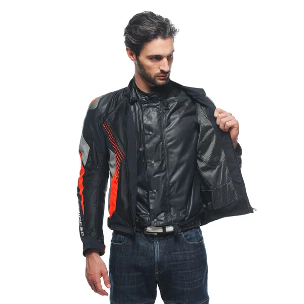 SUPER RIDER 2 Absoluteshell™ Jacke - Black/Dark-Gull-Gray/Fluo-Red - Image 16