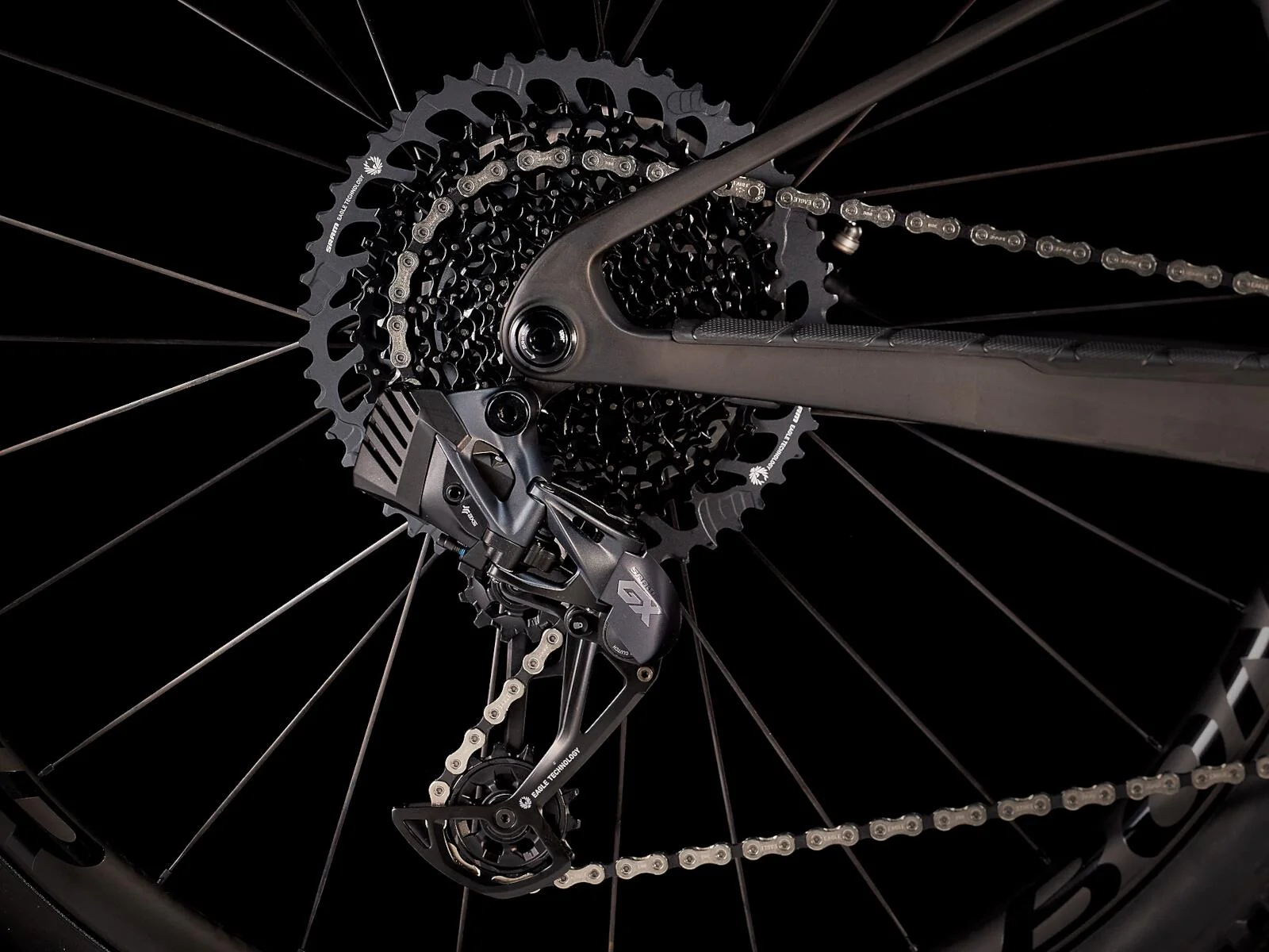 Supercaliber 9.8 GX AXS Matte Carbon/Gloss Trek Black - Image 5