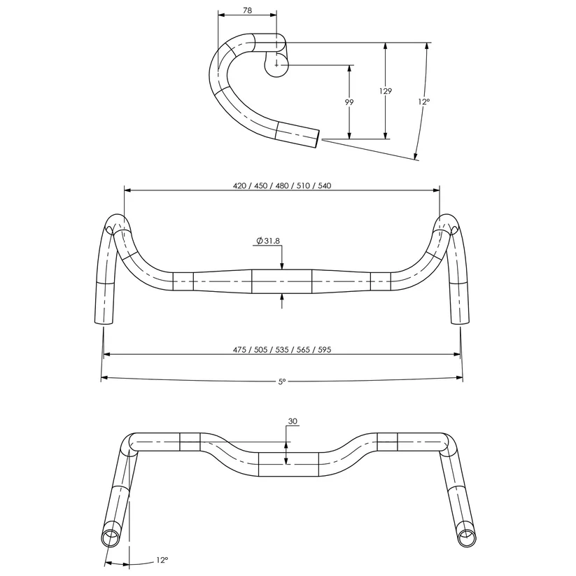 Truck Stop Bar Allroad Lenker, 31.8 mm - schwarz - Image 4