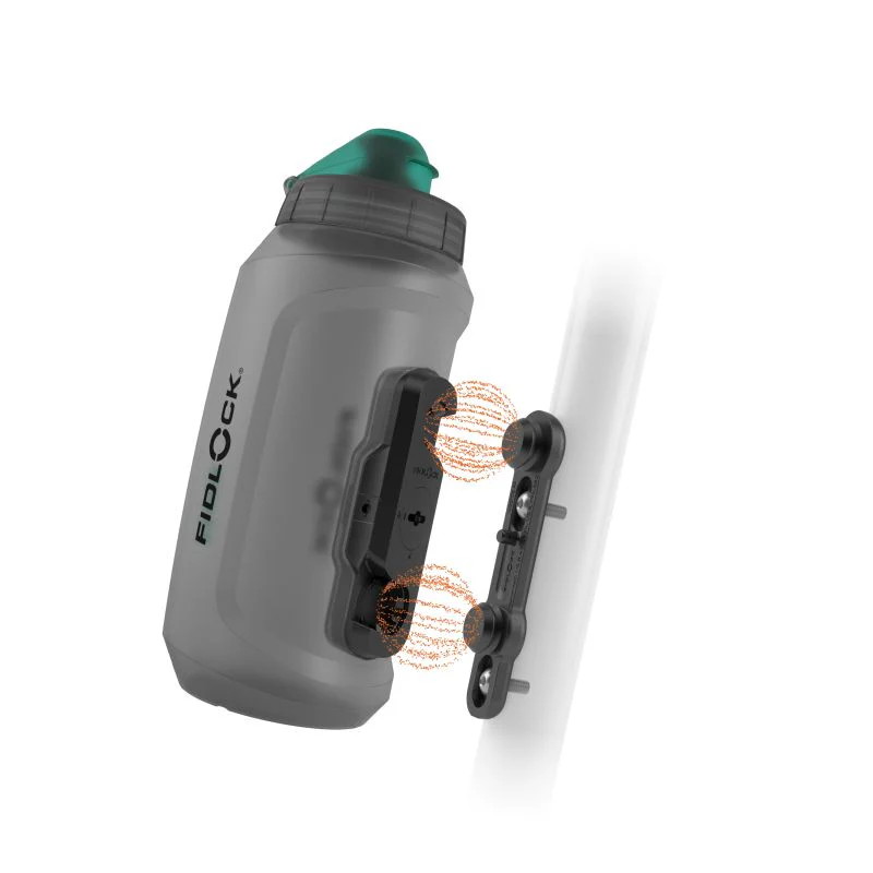 TWIST bottle 750 antibacterial + bike base - transparent black