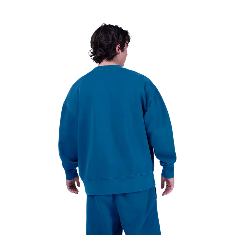 Wordmark Oversized Fleece Crew - Twilight Blue - Image 2