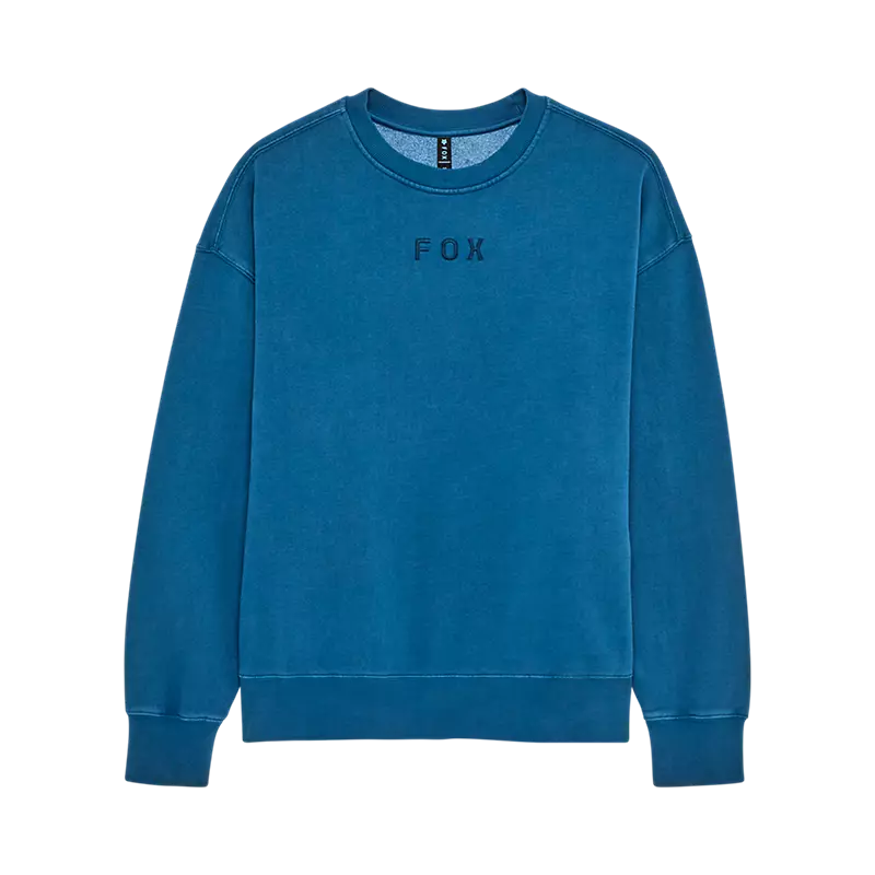 Wordmark Oversized Fleece Crew - Twilight Blue - Image 3