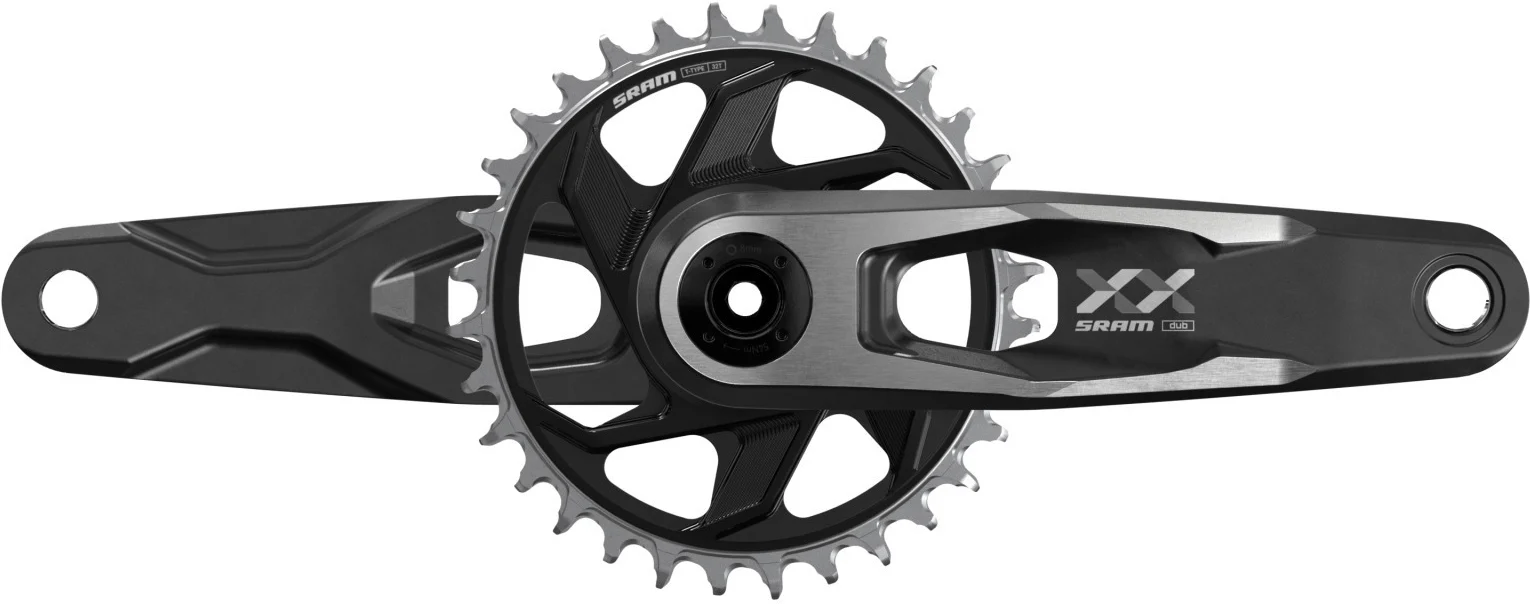 XX DH T-Type Kurbelgarnitur, 55mm, 7-fach - schwarz