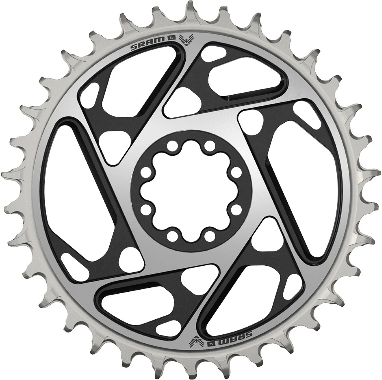 XX SL Eagle T-Type Kettenblatt, DM 0 mm Offset - schwarz/silber - Image 2